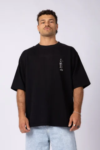 REMERA OVER RHY MILO NEGRA